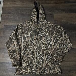 Mossy Oak Hoodie Hooded Sweatshirt Hunting Camo Blades Pattern Large